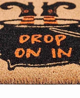 Vcny Home Drop on In Halloween Coir Outdoor Doormat, 18" x 30"