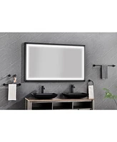 Streamdale Furniture Oversized Black Led Mirror Kit for Bathroom/Wall 36x60