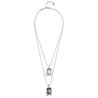 UNOde50 Sterling Silver Charms Necklace with Faceted Crystal