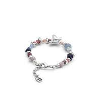 UNOde50 Sterling Silver Multicolor Handmade Crystals Metal Alloy Bracelet