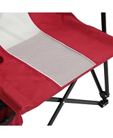 steel folding chair red
