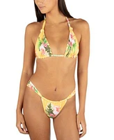 Hurly Juniors Printed Triangle Bikini Top Bottoms