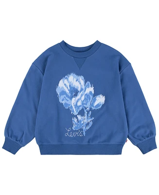 Levi's Big Girls Coastal Collegiate Crewneck Sweatshirt