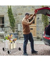 Sugift Portable Folding Shopping Cart Utility for Grocery Laundry