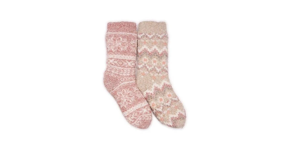 Muk Luks Women's 2 Pack Cozy Cabin Sock