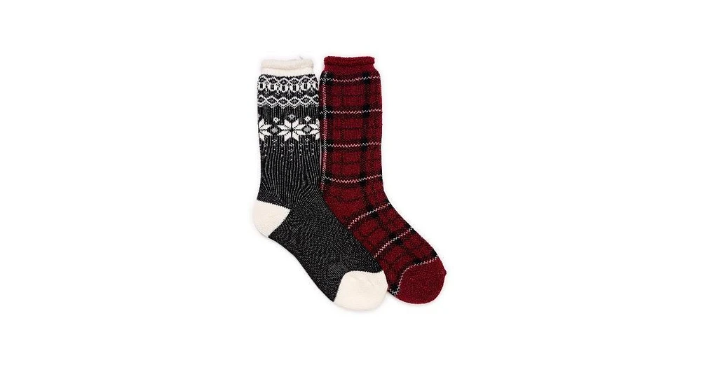 Muk Luks Women's Tall Heat Retainers (2 Pair Pack)