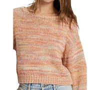 Billabong Juniors' Vivid Sun Cotton Scoop-Neck Long-Sleeve Sweater