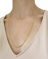 24" Round Box Link Chain Necklace (1-1/2mm) in 14k Gold