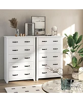 5 Drawer Chest Storage Dresser Tall Cabinet Organizer Bedroom Hallway