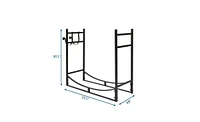Slickblue 33" Powder-Coated Firewood Holder – Durable Storage Solution for Indoor and Outdoor Use
