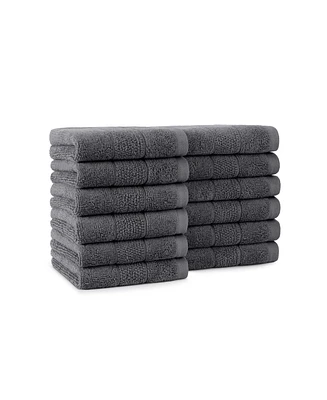 Arkwright Home Family Essentials Washcloths (Pack of 12), 12x12, Cotton