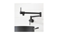 Slickblue Brass Foldable Kitchen Faucet, Rotatable Tap for Cold Water
