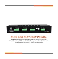 Pyle 6-Channel High Power Stereo Speaker Selector, Multi-Channel Amplifier with Volume Control