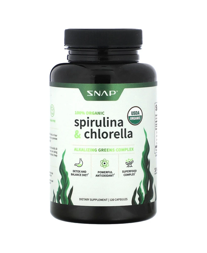 Snap Supplements Organic Spirulina & Chlorella