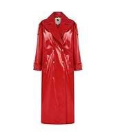 Nocturne Women's Faux Leather Trench Coat