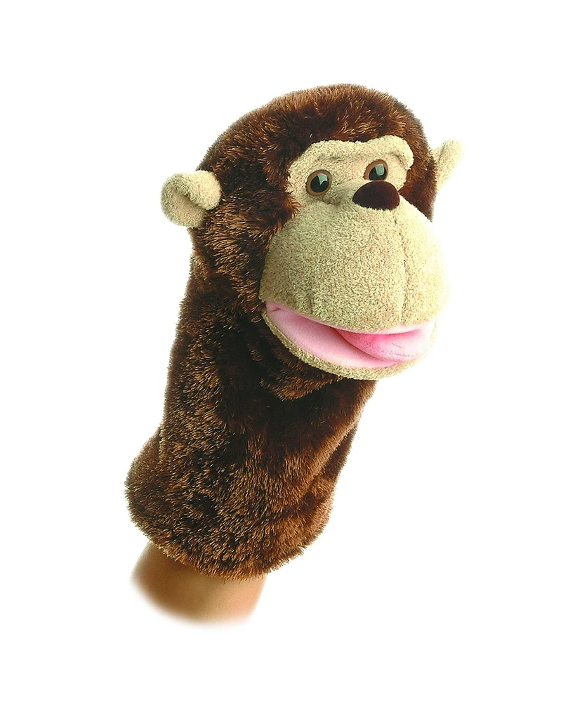 Aurora Medium Montgomery Hand Puppet Interactive Plush Toy Brown 10"