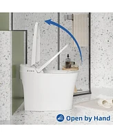 gaomon One Piece Bidet Toilet,Smart Toilet for Bathrooms,Modern Elongated Toilet with Foot Sensor Operation,Led Display, Dual Auto Flush, Heated Bidet