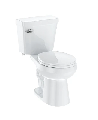 gaomon Two-Piece Toilet with Toilet Seat and Wax Ring, Round Toilets for Bathrooms, 1.28 Siphonic Flush Toilet (Toilet Seat Included)