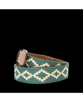 La Matera Men's Bariloche Woven Belt Tan