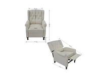 Slickblue Light Gray Recliner Sofa Cozy and Soft Living Room Chair for Ultimate Comfort