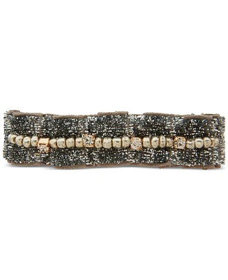 lonna & lilly Gold-Tone 2-Pc. Set Gray Crystal Barrettes