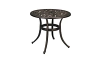 Slickblue 23.6-Inch Phoenix Round Garden Cast Aluminum Table - Bronze