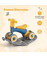 Hongge 3 in 1 Rocking Horse with Detachable Balance Board and Seat