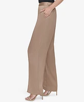 Halston Women's Mid-Rise Straight-Leg Pull-On Pants