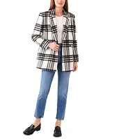 Vince Camuto Women's Plaid Double-Breasted Blazer