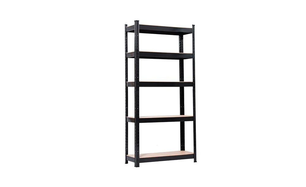 Slickblue 5-Tier Heavy Duty Metal Shelving Rack Unit - Black