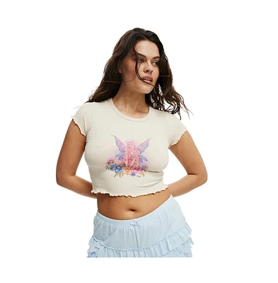 Cotton On Women's Micro Lettuce Graphic License Tee