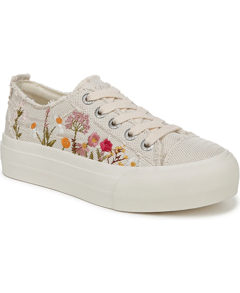 Blowfish Malibu Women's Sadie-Sun Embroidered Lace Up Platform Sneakers