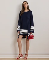 Lauren Ralph Petite Two-Tone Sweater Dress