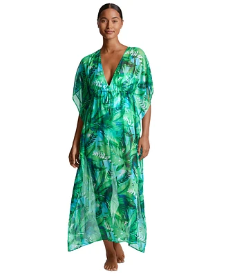 Lauren Ralph Women's Printed Caftan Swim Cover-Up