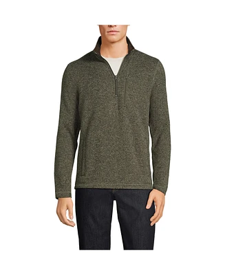 Lands' End Men's Sweater Fleece Quarter Zip Pullover