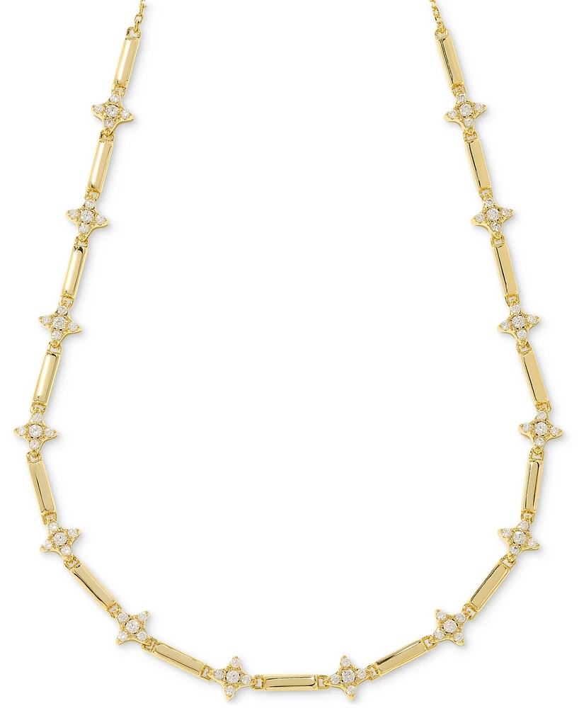 Kendra Scott Gold-Tone Crystal Bar Statement Necklace, 18" + 5" extender