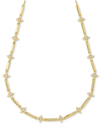 Kendra Scott Gold-Tone Crystal Bar Statement Necklace, 18" + 5" extender