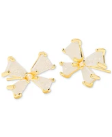 Kendra Scott Gold-Tone Mixed Metal Drusy & Cultured Freshwater Pearl (2mm) Bow Stud Earrings