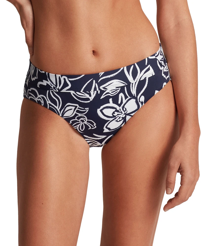 Lauren Ralph Women's Classic Band Floral-Print Hipster Bikini Bottoms