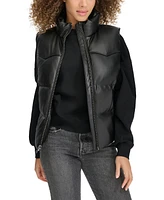 Levi's Women's Faux Leather Western Puffer Vest