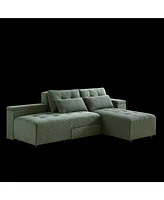 Simplie Fun Modular Corduroy Sofa with Ample Storage and Customizable Design