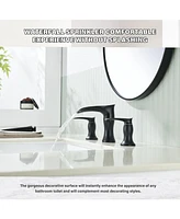 Flynama Waterfall 3-Hole Bathroom Sink Faucet, Widespread Basin Faucet