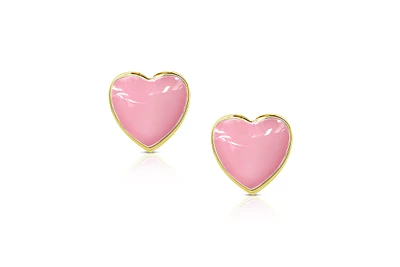 Lily Nily Girls Pink Heart Stud Earrings