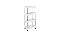 Space-Saving 4-Tier Mobile Cart – Versatile Storage for Small Kitchens, Bathrooms & Dorms