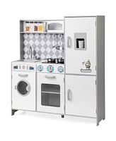 Hongge Pretend Play Kitchen for Kids Aged 3+ with Real Sounds and Lights