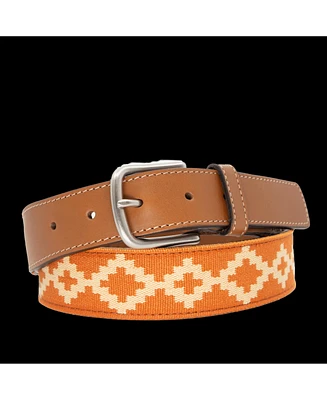 La Matera Men's Talampaya Woven Belt Tan