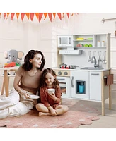 Hongge Wooden Pretend Play Kitchen Set for Toddlers