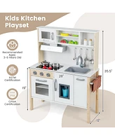 Hongge Wooden Pretend Play Kitchen Set for Toddlers
