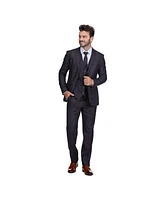 Gino Vitale Men's 3 Piece Slim Fit Tailored Check Suit