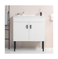 Streamdale Furniture Modern Bathroom Vanity with Ceramic Sink and Ample Storage